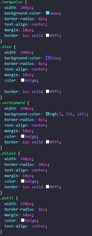 Exemple code CSS